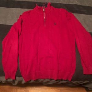 U.S. Polo Assn cable knit quarter zip